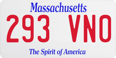 MA license plate 293VN0
