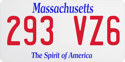MA license plate 293VZ6