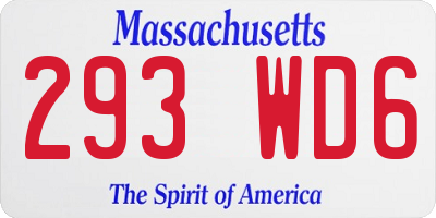 MA license plate 293WD6