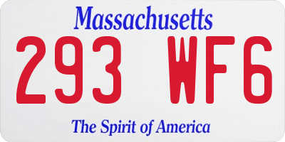 MA license plate 293WF6
