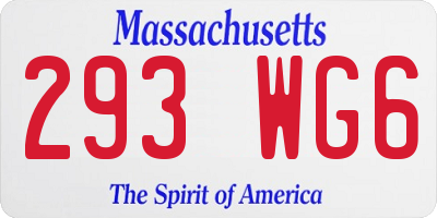 MA license plate 293WG6