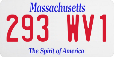 MA license plate 293WV1