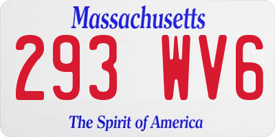 MA license plate 293WV6