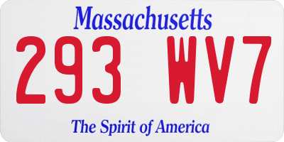 MA license plate 293WV7