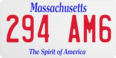 MA license plate 294AM6
