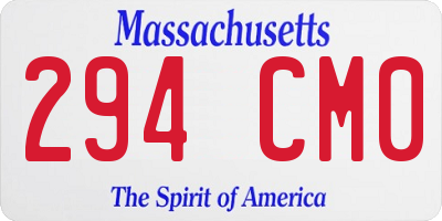MA license plate 294CM0