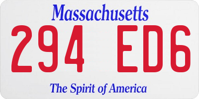 MA license plate 294ED6