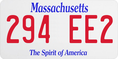 MA license plate 294EE2