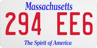 MA license plate 294EE6