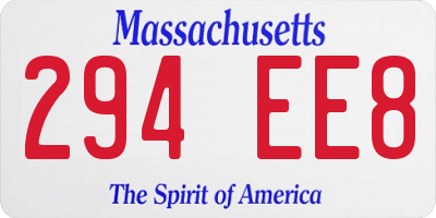 MA license plate 294EE8