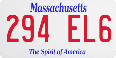 MA license plate 294EL6