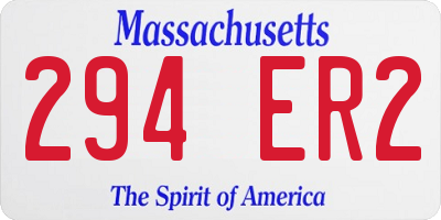 MA license plate 294ER2