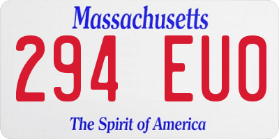 MA license plate 294EU0