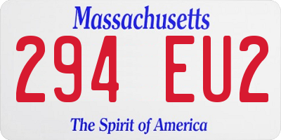 MA license plate 294EU2