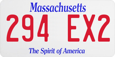 MA license plate 294EX2