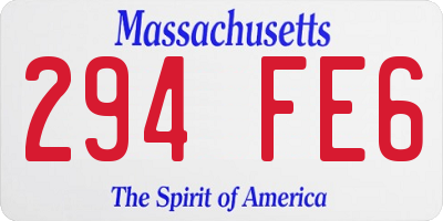 MA license plate 294FE6