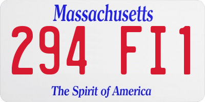 MA license plate 294FI1