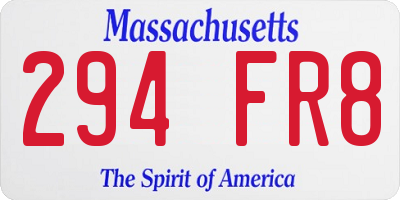 MA license plate 294FR8