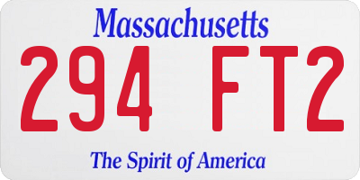 MA license plate 294FT2