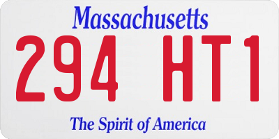 MA license plate 294HT1