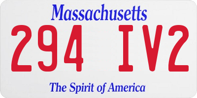 MA license plate 294IV2