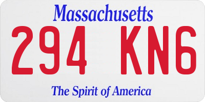 MA license plate 294KN6