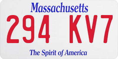 MA license plate 294KV7