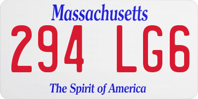 MA license plate 294LG6
