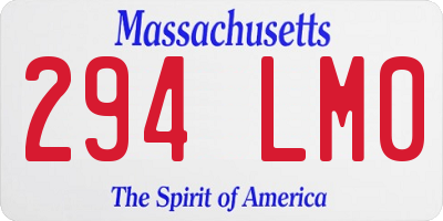 MA license plate 294LM0