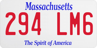 MA license plate 294LM6