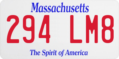 MA license plate 294LM8