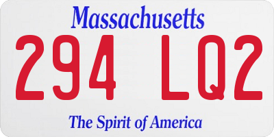 MA license plate 294LQ2