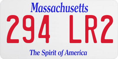 MA license plate 294LR2
