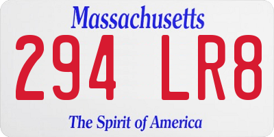 MA license plate 294LR8