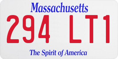 MA license plate 294LT1