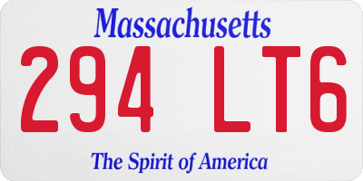 MA license plate 294LT6