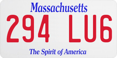 MA license plate 294LU6