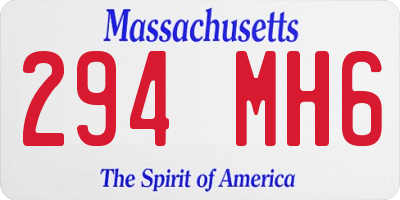 MA license plate 294MH6