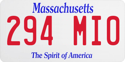 MA license plate 294MI0