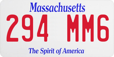 MA license plate 294MM6