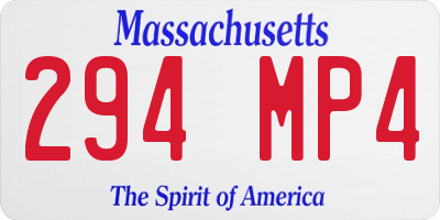 MA license plate 294MP4