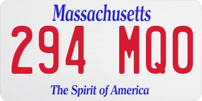 MA license plate 294MQ0