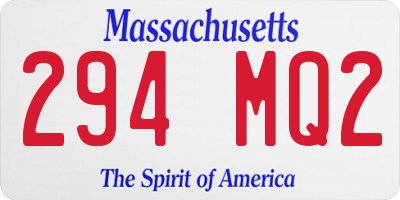 MA license plate 294MQ2