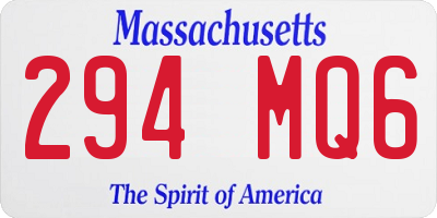 MA license plate 294MQ6