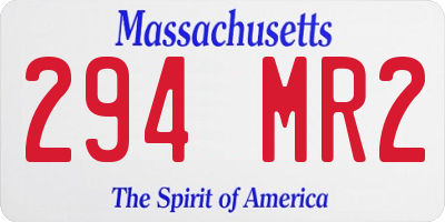 MA license plate 294MR2