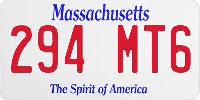 MA license plate 294MT6