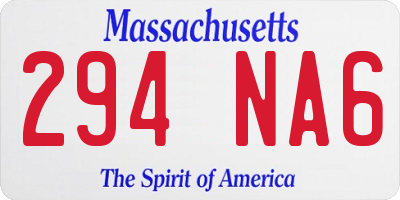 MA license plate 294NA6
