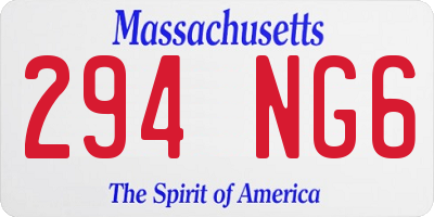 MA license plate 294NG6