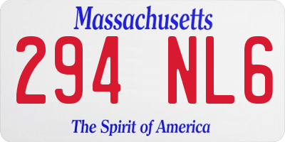 MA license plate 294NL6