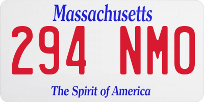 MA license plate 294NM0